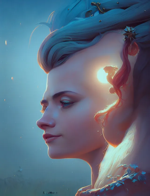 Image similar to close-up portrait of a goddess in crown, by Artem Chebokha by Anka Zhuravleva, Anato Finnstark and Alena Aenami, Angus McKie, Anton Fadeev, by Jesper Ejsing, by RHADS, Makoto Shinkai and Lois van baarle, ilya kuvshinov, rossdraws global illumination, octane render, unreal engine, cinematic counter light, high detail, octane render, 4k