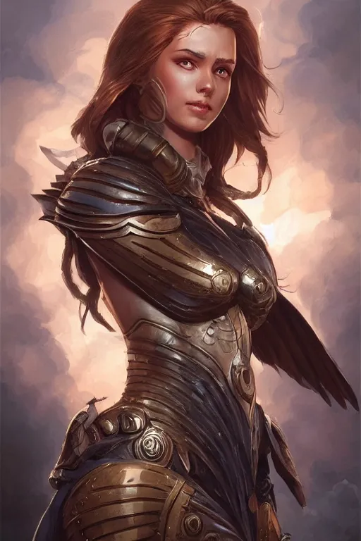 Image similar to amazon valkyrie athena, d & d, fantasy, portrait, highly detailed, headshot, digital painting, trending on artstation, concept art, sharp focus, illustration, art by artgerm and greg rutkowski and magali villeneuve