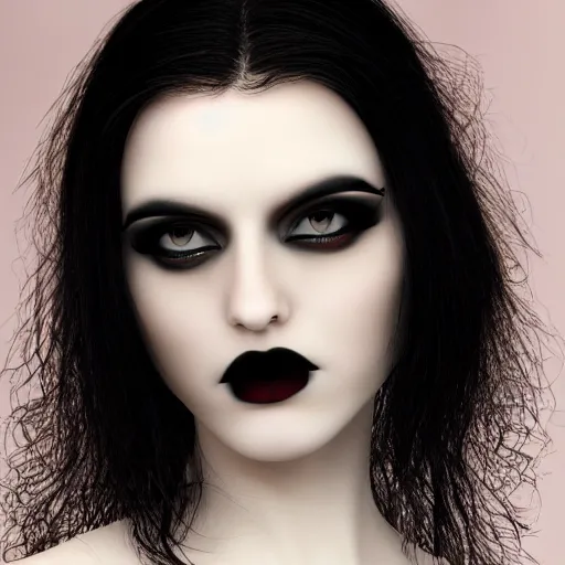 Prompt: pale goth beauty, ultra definition