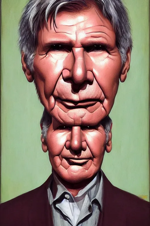 Prompt: harrison ford painted by mark ryden