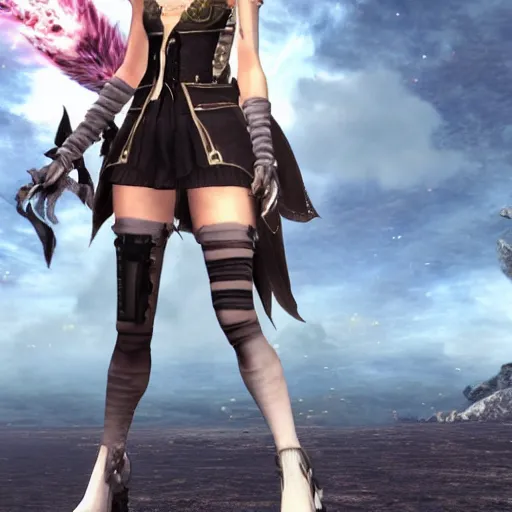 Prompt: Seraphim Emma Watson as a boss in Final Fantasy XIV