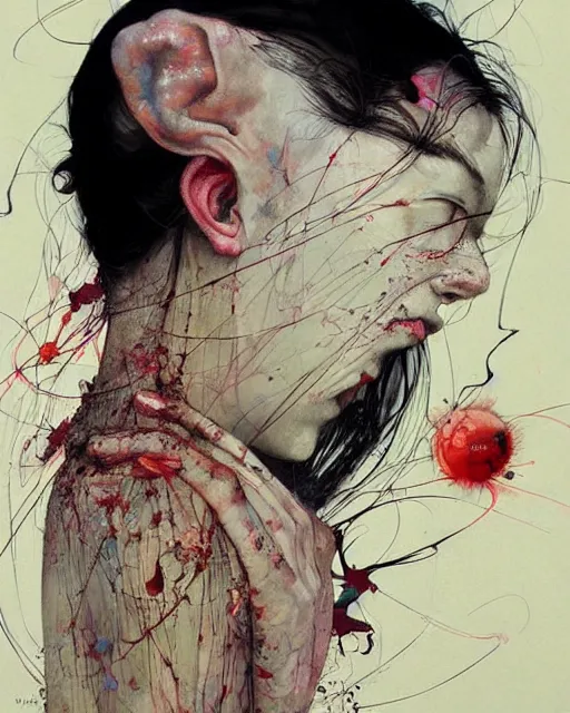 Image similar to there is ugliness in beauty, but there is also beauty in ugliness. in the style of adrian ghenie, esao andrews, jenny saville, edward hopper, surrealism, dark art by james jean, takato yamamoto