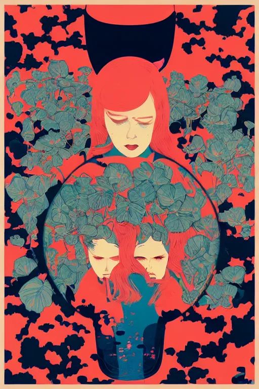 Image similar to portrait of a landscape as a musical album cover by james jean by ilya kuvshinov kintsugi