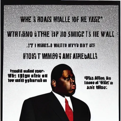 Image similar to Biggie Smalls as President of the United States