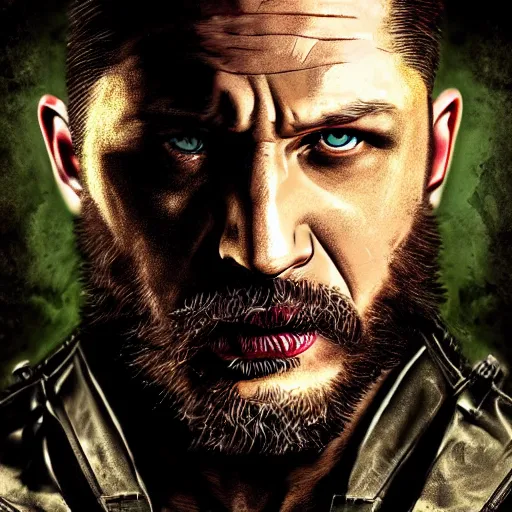 Image similar to Tom Hardy in wolverine suit Digital art 4K quality Photorealism