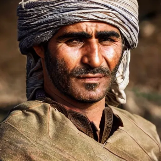 Image similar to Close up of a Kurdish shepherd wearing traditional Kurdish clothes in a movie directed by Christopher Nolan, movie still frame, promotional image, imax 70 mm footage