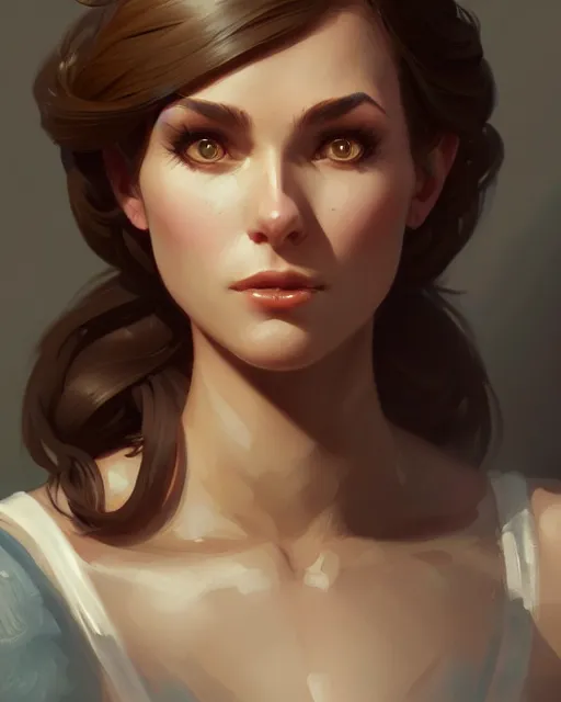 Image similar to Jenny Garfield female character, closeup, cute, modern, intricate, elegant, highly detailed, digital painting, artstation, concept art, matte, sharp focus, illustration, hearthstone, art by Artgerm and Greg Rutkowski and Alphonse Mucha