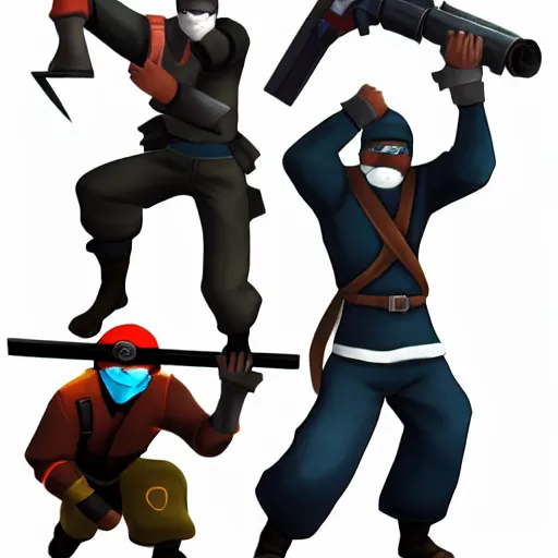 Prompt: ninja class from team fortress 2