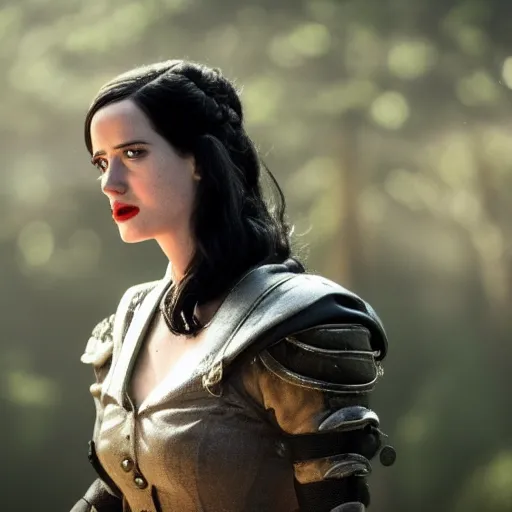 Image similar to Film still of Eva Green, from The Witcher 3