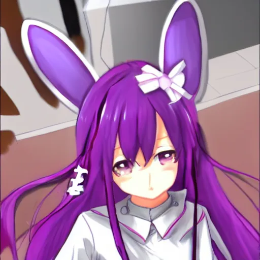 Image similar to Reisen Udongein Inaba, in front, long hair, touhou, bunny ears