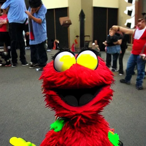 Prompt: nightmare Elmo