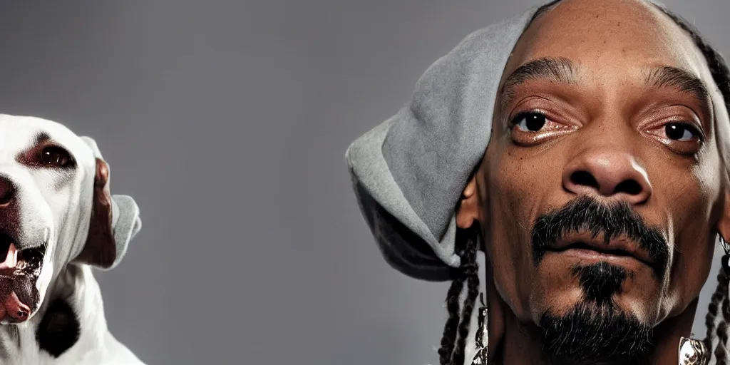 Image similar to snoop dogg's head is a dog