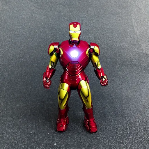 Prompt: Iron man with ultrons head