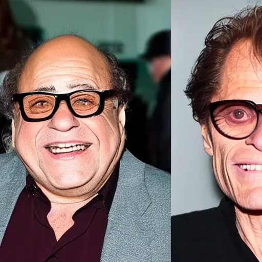 Image similar to person who looks like Danny devito and willem dafoe