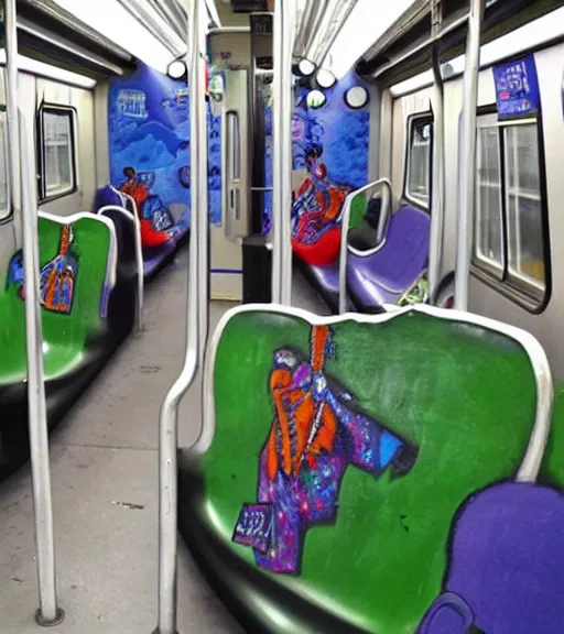 Image similar to graffiti mural on a subway train that says ireland