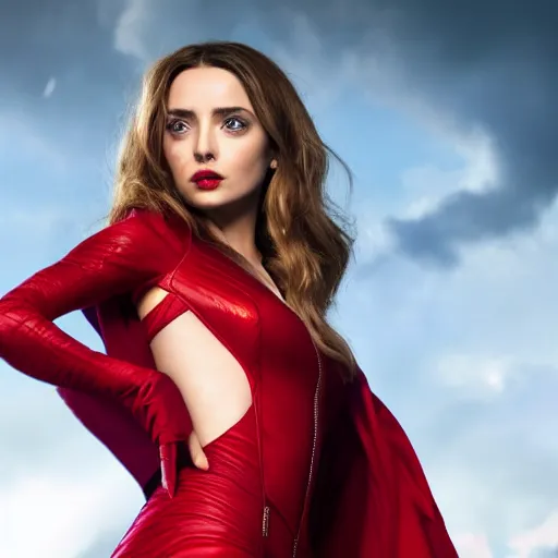 Prompt: ana de armas as scarlett witch, photoshoot portrait, marvel cinematic universe, epic light, 4k, realistic,