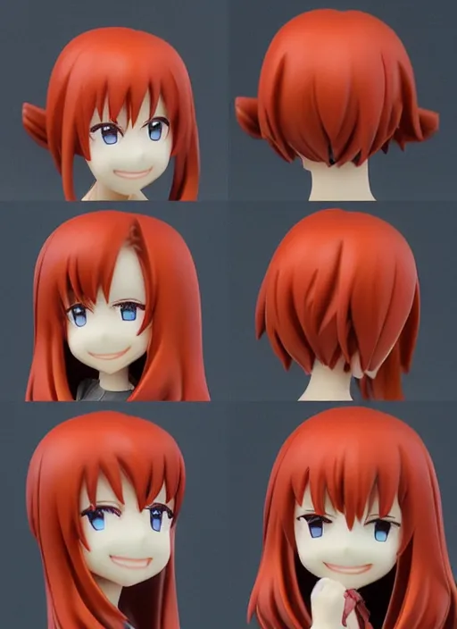 Image similar to 8 0 mm resin detailed miniature of a lovely red - hair anime girl, detailed product photo, product introduction photos, 4 k, full body