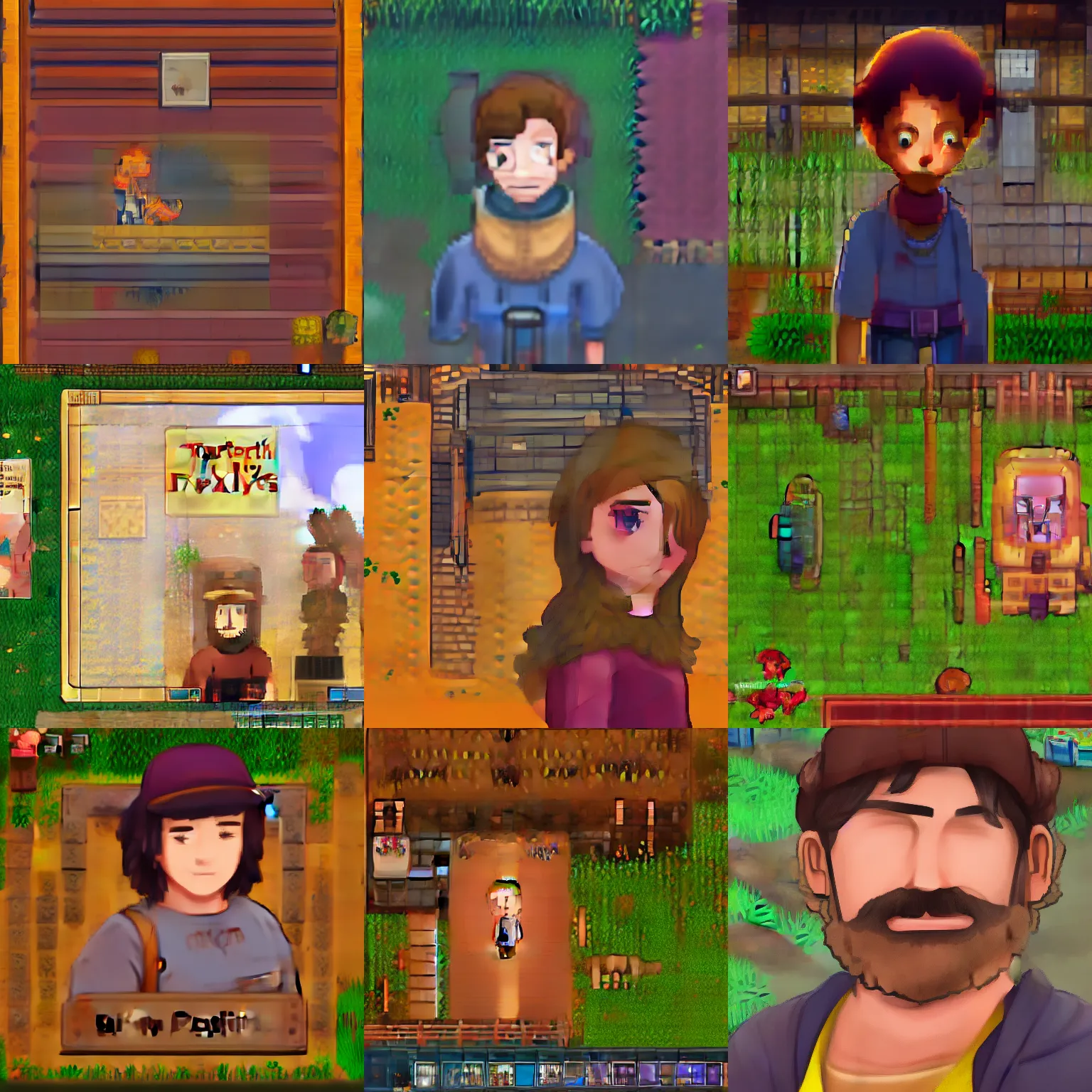 Prompt: portrait for a new npc for the game stardew valley