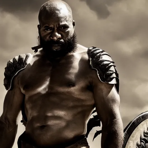 Prompt: african american spartan warrior. With wings. fighting many demons. award winning. cinematic still. sharp focus. cinematic lighting.