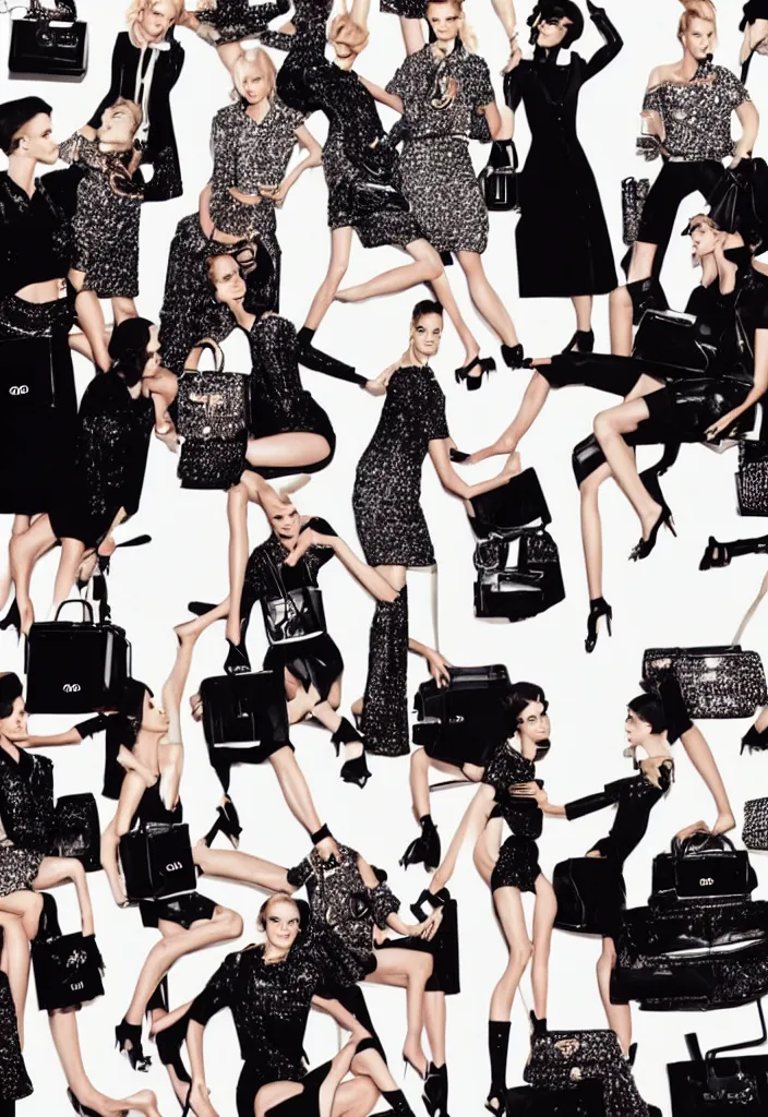 Image similar to Chanel advertising campaign.