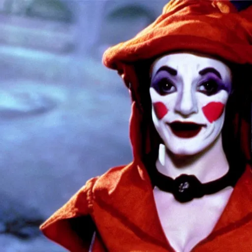 Image similar to kobold female jester, movie still by wes craven