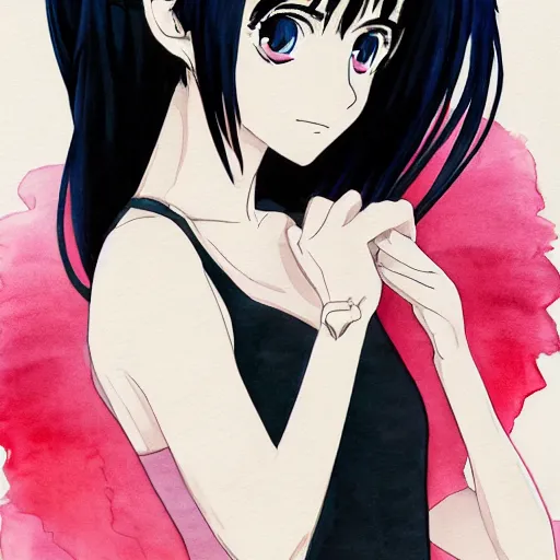 Prompt: krysten ritter as an anime character, sharp focus, smooth, key anime visual, trending on artstation, very detailed, studio ghibli, watercolor anime background