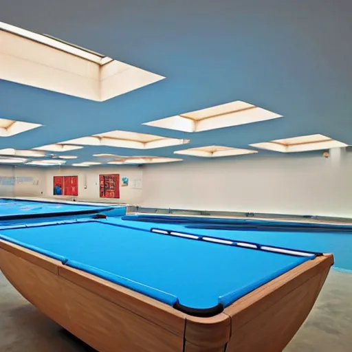 Image similar to Level 37, commonly referred to as the Poolrooms, is an expansive complex of interconnected rooms and corridors slightly submerged in undulating, lukewarm water. Each area of the level varies greatly in size and structure, ranging from uniform pools and hallways to more open, abnormally-shaped areas. The walls, ceilings, and floors of the level all appear to be constructed from the same white ceramic tile, with the only deviation from this color being the blue-green hue of the water.