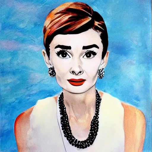 Image similar to audrey hepburn art by anna visscher