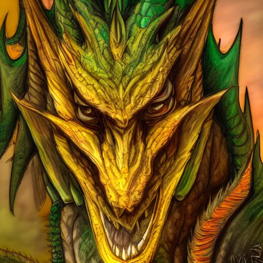 Image similar to a dragon is suspicious while looking at the camera , comedy , fantasy, D&D, HDR, natural lighting , award winning photograph, 8k, Mucha style,