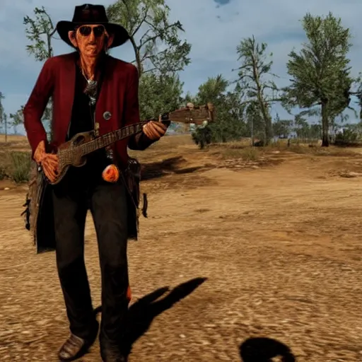 Image similar to keith richards in red dead redemption