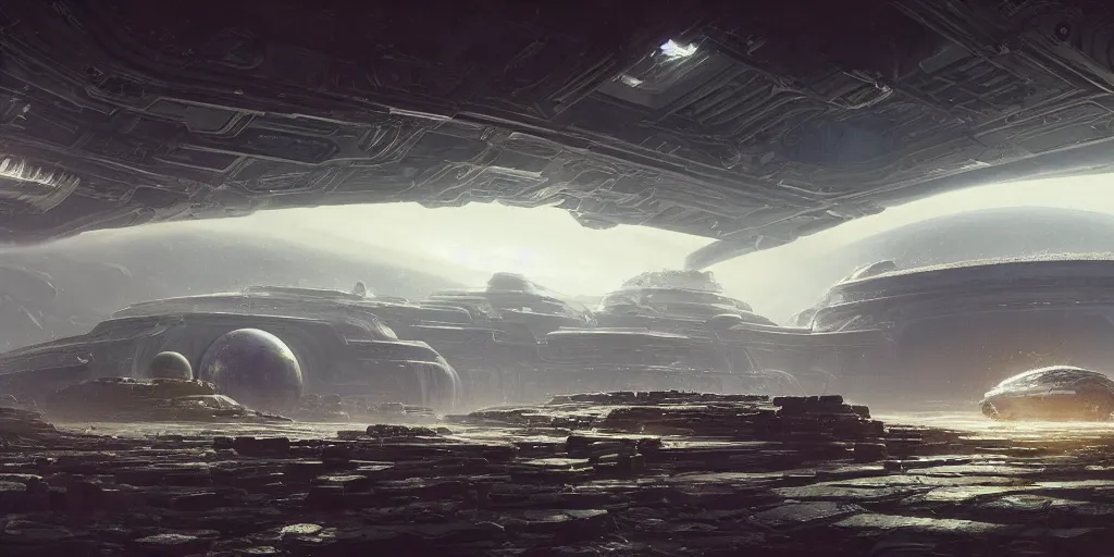 Prompt: huge terraforming station on alien planet digital art by greg rutkowski. hyperreal highly detailed 8 k. intricate. lifelike. soft light. nikon d 8 5 0.