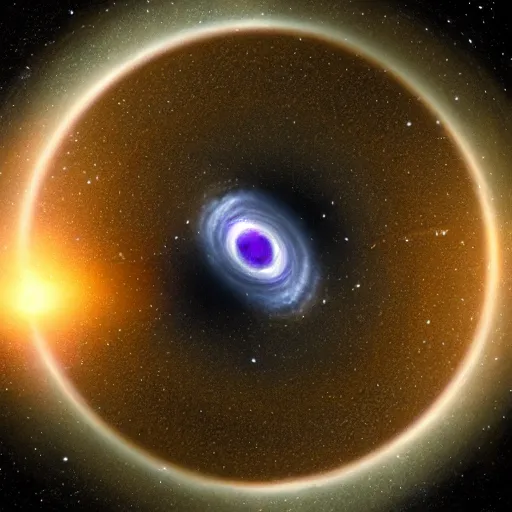 Image similar to iris are black holes to other galaxies