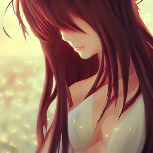 Image similar to beautiful anime girl body, attractive features, sharp focus, digital art, art by WLOP