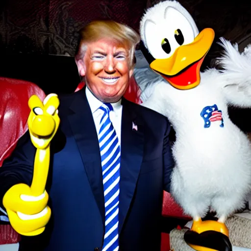 Image similar to donald trump and donald duck