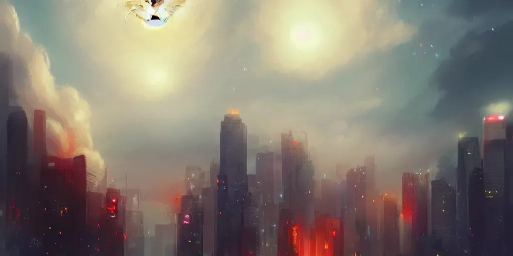 Image similar to Singapore city with a lion-shaped cloud in the sky and fireworks in the sky, by Charlie bowater, red and white lighting, digital art, ultra realistic, ultra detailed, photorealistic, 4k, character concept