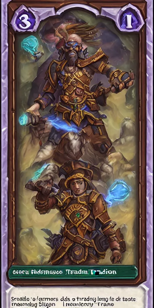 Image similar to the front of a fantasy trading card, high details, high resolution, hearthstone style