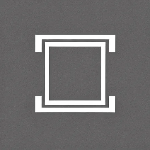 Image similar to minimal geometric dog symbol by karl gerstner, monochrome, symmetrical