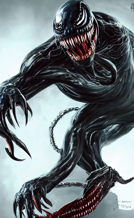 Image similar to venom as the scariest flash, dynamic lighting, fantasy concept art, trending on art station, stunning visuals, creative, cinematic, ultra detailed, ray tracing, sun rays, hyper realistic