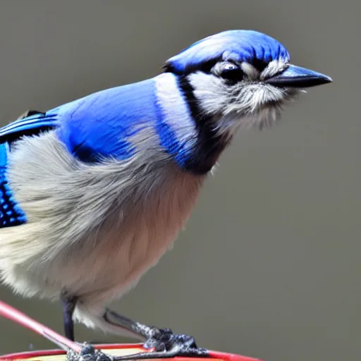 Image similar to bluejay staring at spaghetti