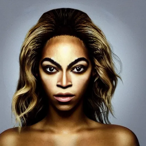 Image similar to bee with human face resembling beyonce