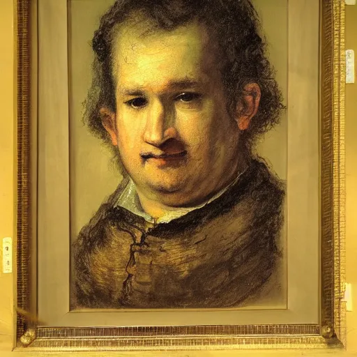 Prompt: portrait of ted cruz by rembrandt,