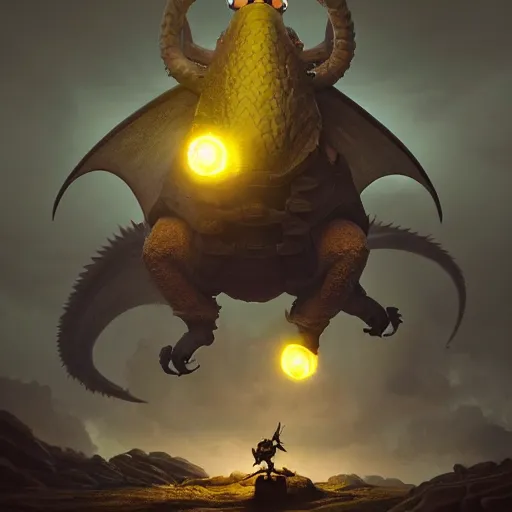 Prompt: a minion from despicable me riding a dragon, dramatic lighting, cinematic, establishing shot, extremely high detail, photo realistic, cinematic lighting, post processed, concept art, artstation, matte painting, style by eddie mendoza, raphael lacoste, alex ross