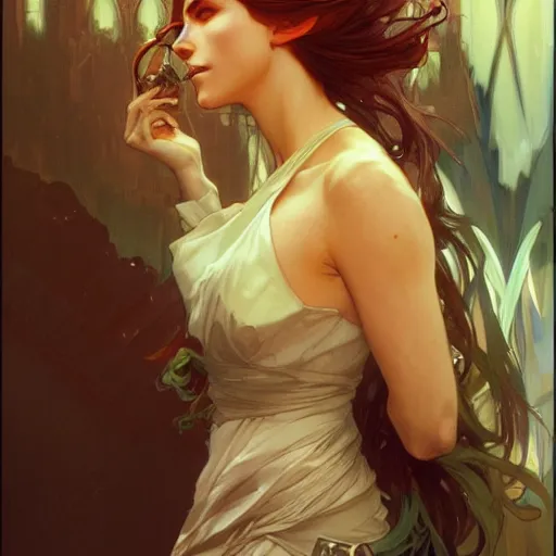 Image similar to digital character concept art by artgerm and greg rutkowski and alphonse mucha. closeup open female mouth, defiant, light effect, 8 k, hyper detailed, intricate, elegant, digital painting, artstation, smooth, sharp focus