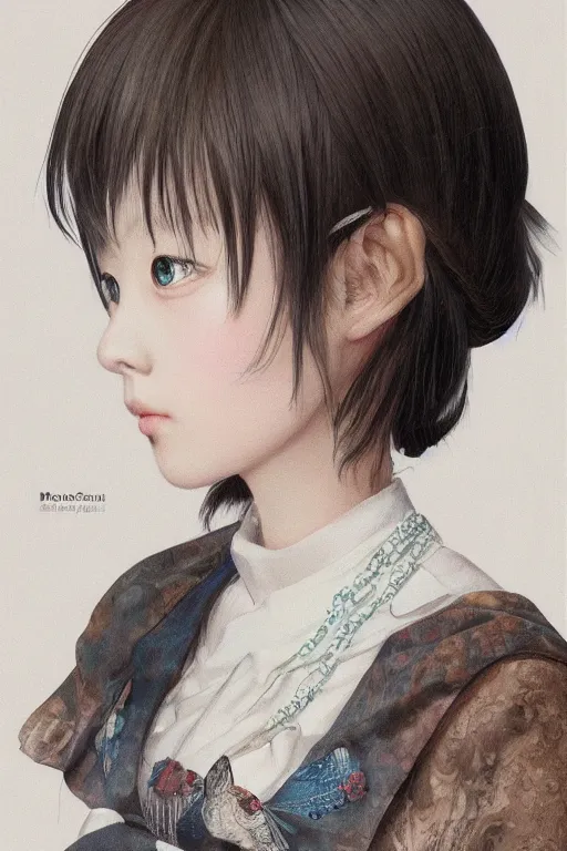 Image similar to Momoko Gumi Company (BiSH) portrait photography, intricate, elegant, highly detailed, artstation, concept art, smooth, sharp focus, hyperrealistic