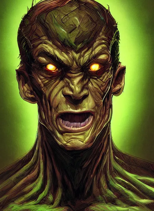 Prompt: norman osborn, the green goblin, illustration, sharp focus, highly detailed, vertical portrait, concept art, smooth, dramatic lighting, facing forward, face in focus, in the style of Jim Lee