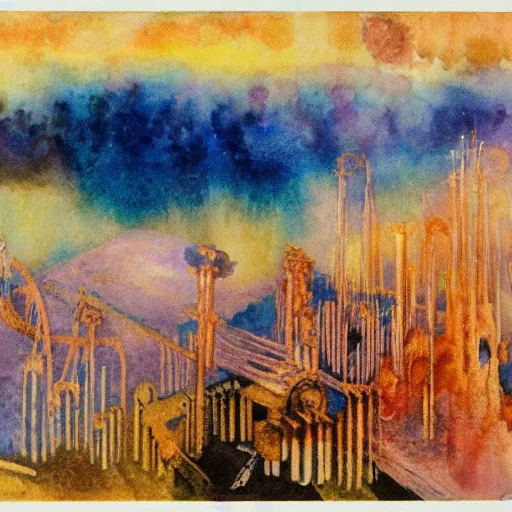 Image similar to lego high crimes resulting in dreamless sleep, a hypnotic mikalojus konstantinas ciurlionis watercolor painting, sneering way which offended even those of us who most admir'd his historical productions