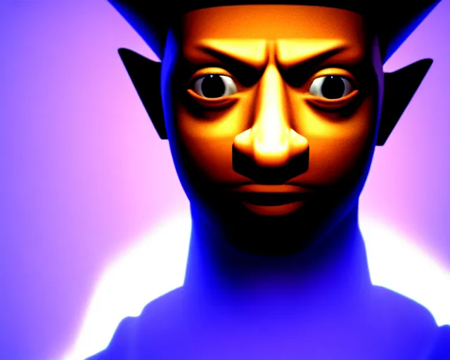 Prompt: 3 5 mm closeup portrait of 2 1 savage in the ocarina of time, pipes, wires, dramatic lighting, octane, blue lights, lens flare, industrial, dirty, trending on artstation, golden ratio, h. r. giger, mist, action, volumetric lighting