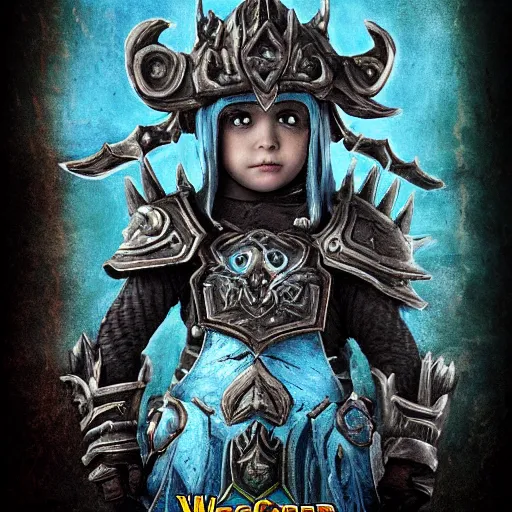 Image similar to world of warcraft lich king as a little girl