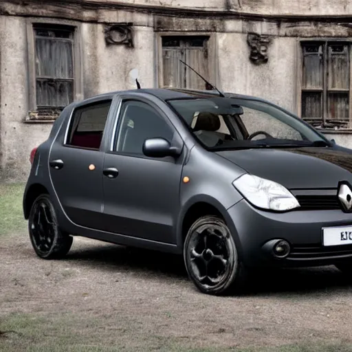 Prompt: steampunk Renault sandero from 1700