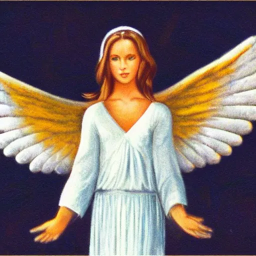 Image similar to an angel with a halo